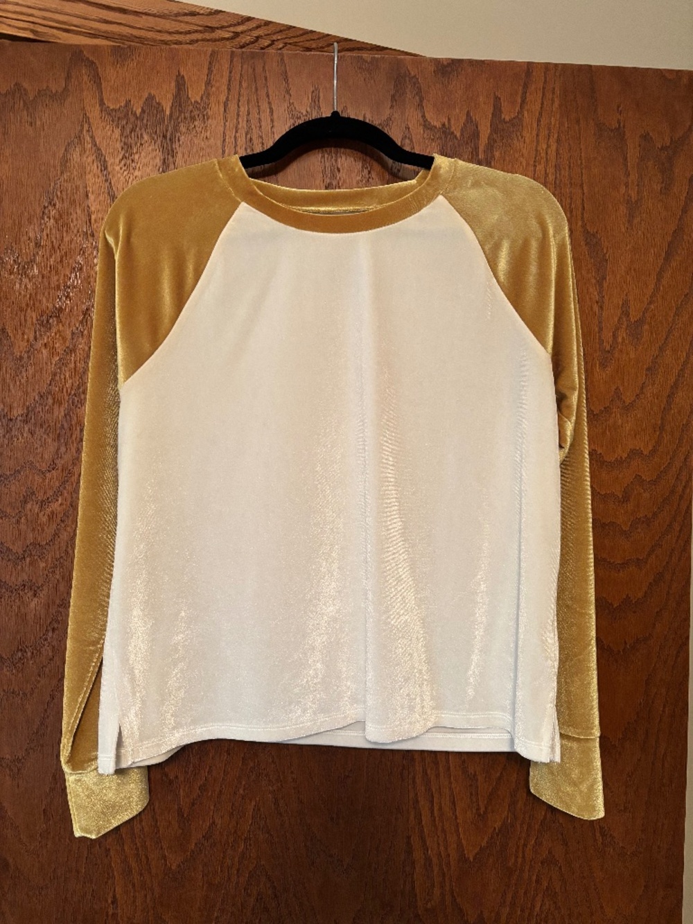 Madewell crushed velvet top